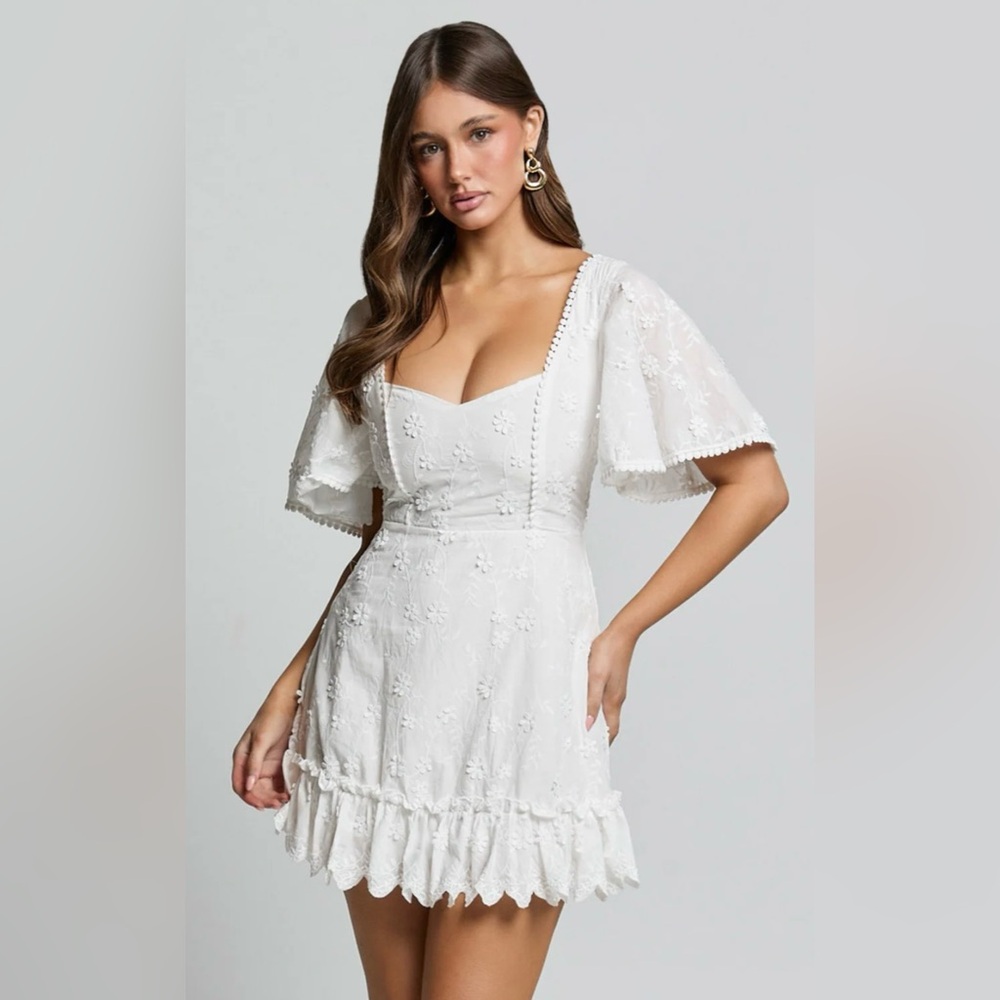 Fancy A Spritz - Showpo White Embroidered Dress